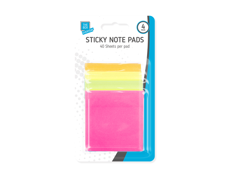 40 PCS Sticky Notes Removable Self Adhesive 76mm Neon Colour Paper Post Memo Pad - ZYBUX