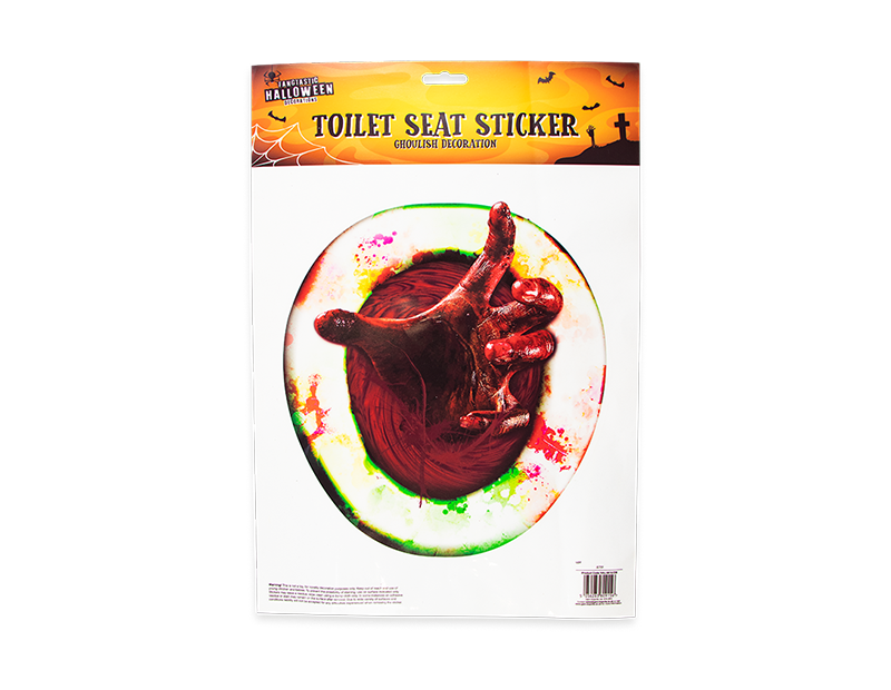 HALLOWEEN TOILET SEAT COVER Horror Grabber Party Decor Scary Props Fancy Dress