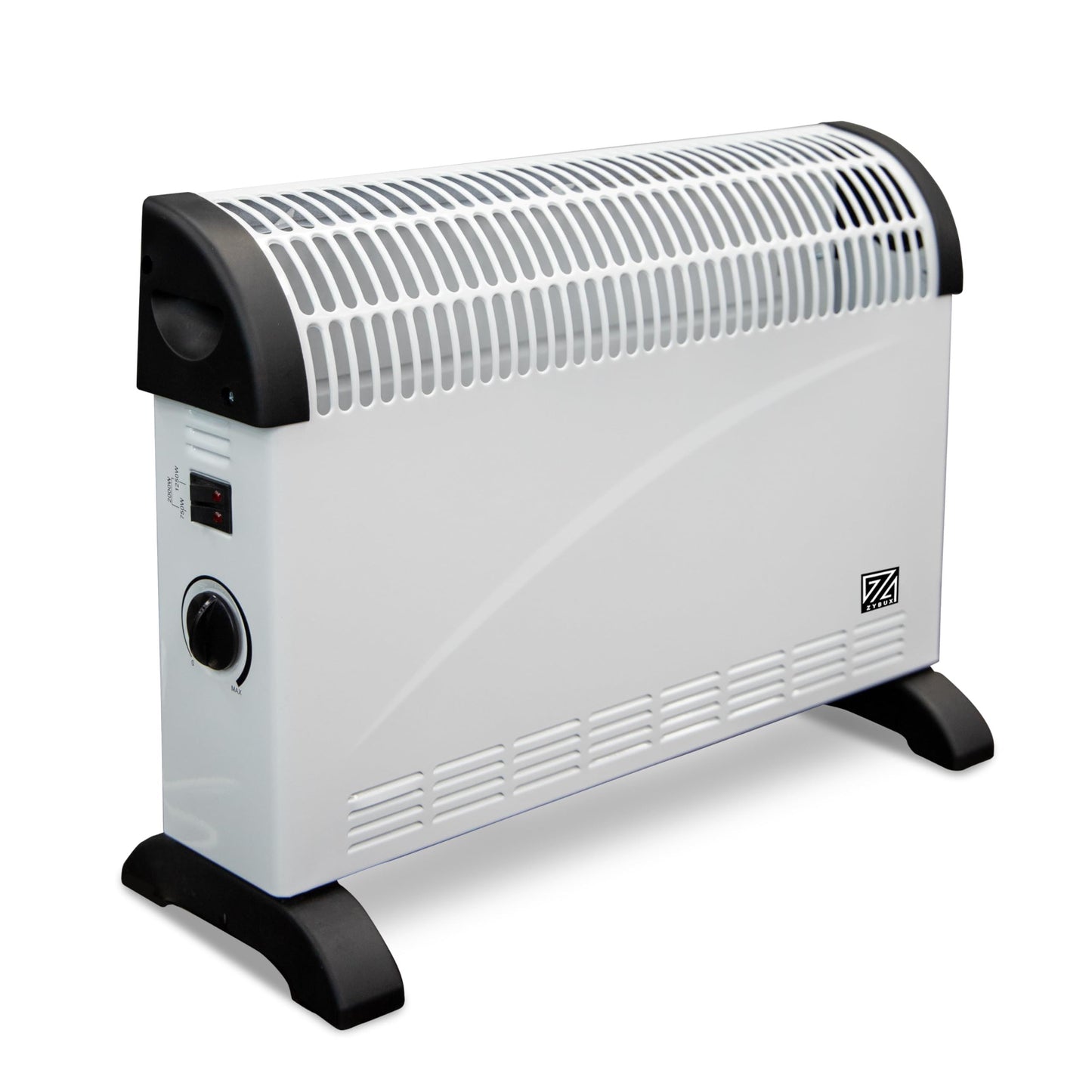 ZYBUX - 2000W Convection Heater, Electric Convector Radiator Heater - 3 Heat Settings (750/1250/ 2000 W), Adjustable Thermostat & Overheat Protection - Free Standing, Ideal for Home or Office, White