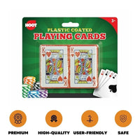 2 Decks Plastic Coated Playing Card Poker Professional Traditional Game Gambling