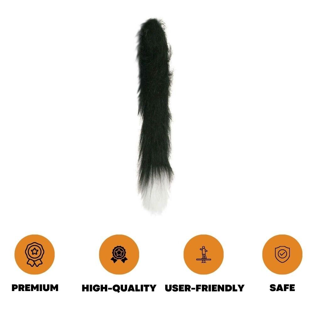 Furry Cat Tail Fancy Dress Costume Halloween Accessory School Book Week Party - ZYBUX