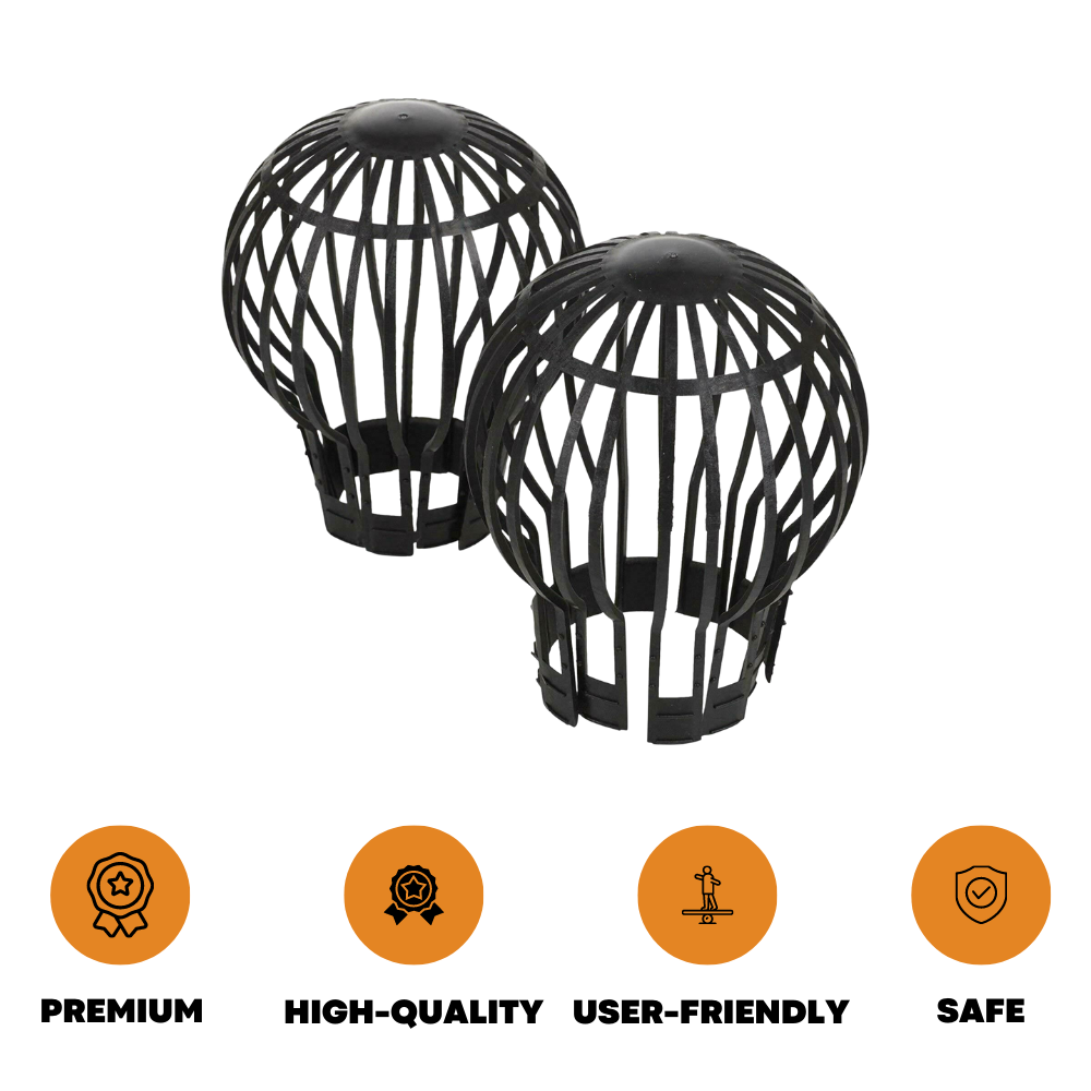 2 X Gutter Leaf Guard Downspout Drain Pipe Cover - ZYBUX