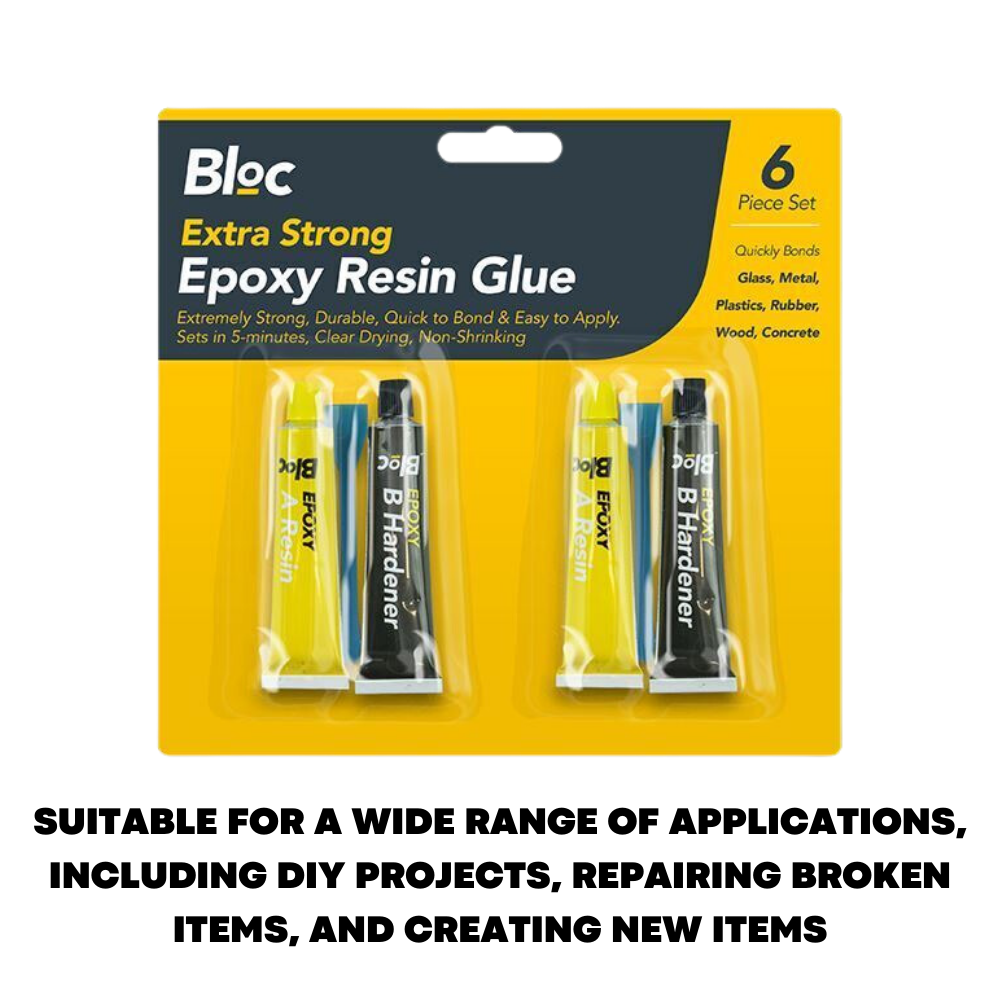 2 Pack Epoxy Adhesive Glue Hardener Resin Gum Extra Strong Bonds Fast Repair Kit - ZYBUX