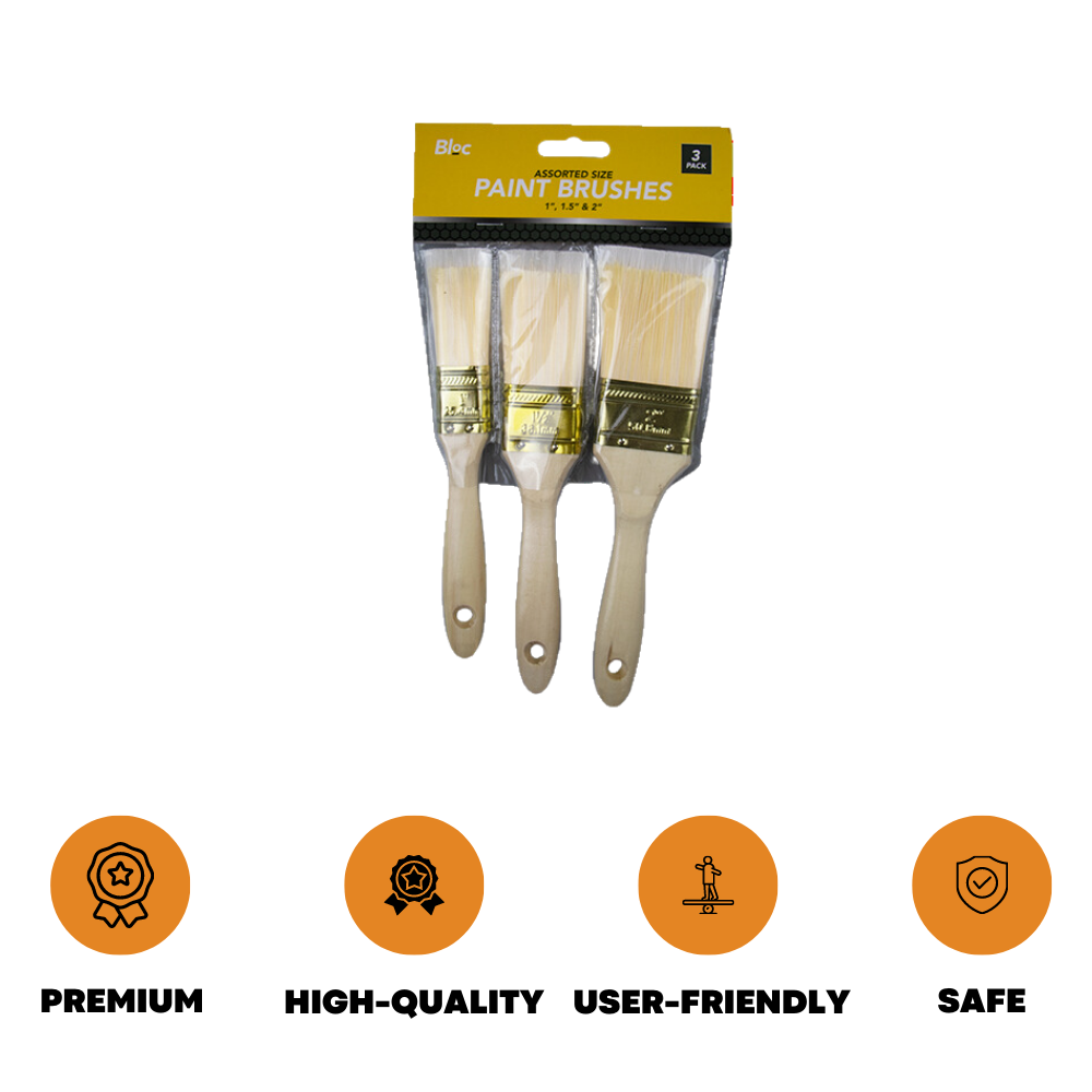 3 x Fine Paint Brushes Set For DIY Painting