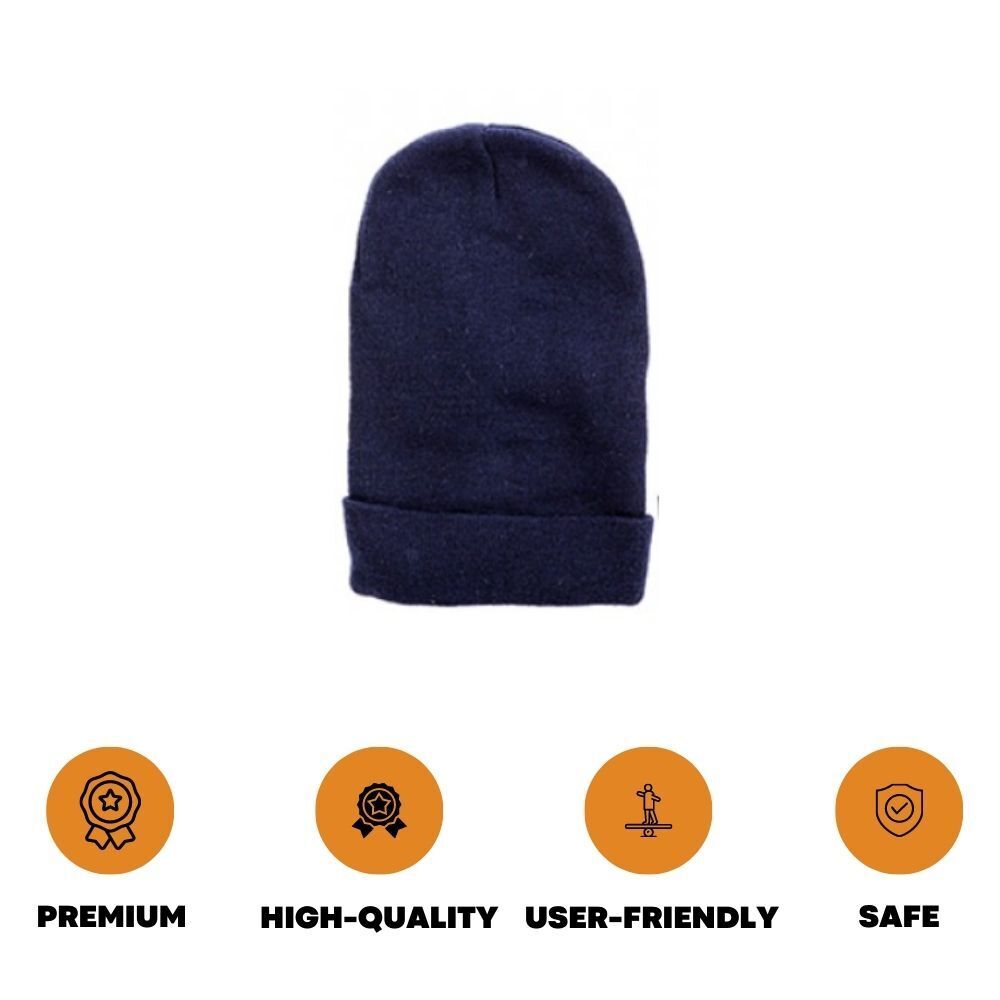 Mens Ladies Knitted Woolly Slouch Beanie Hat Winter Cap Unisex Adults Skateboard