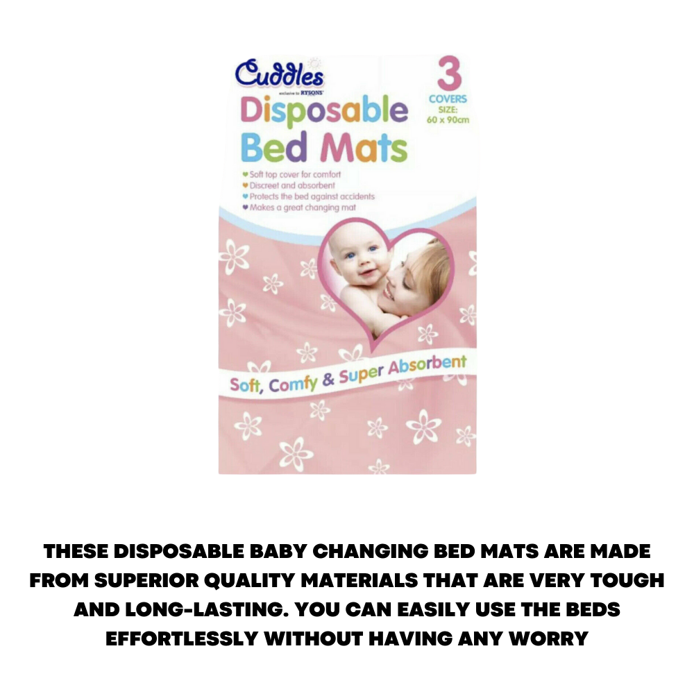 3x Disposable Baby Changing Bed Mats Travelling Incontinence Night Sleep Pads - ZYBUX