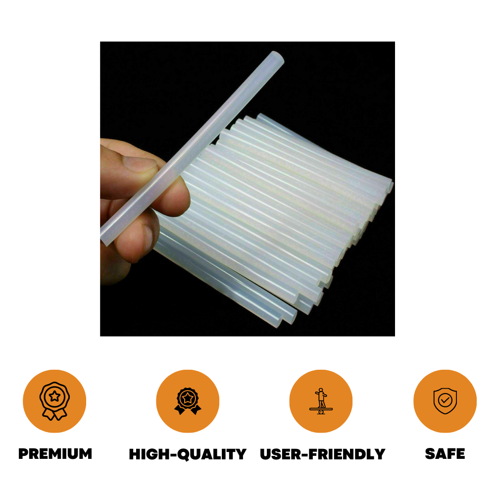 Hot Melt Adhesive Glue Sticks – 12mm x 100 mm Clear DIY Craft Refills
