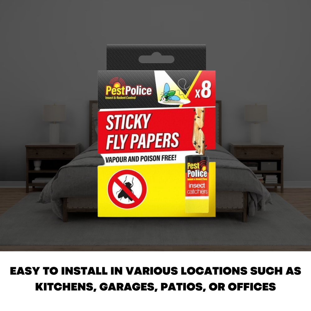 Fly Catcher Glue Insects Sticky Papers Bug Roll Traps Mosquito Wasp Tape Strip - ZYBUX