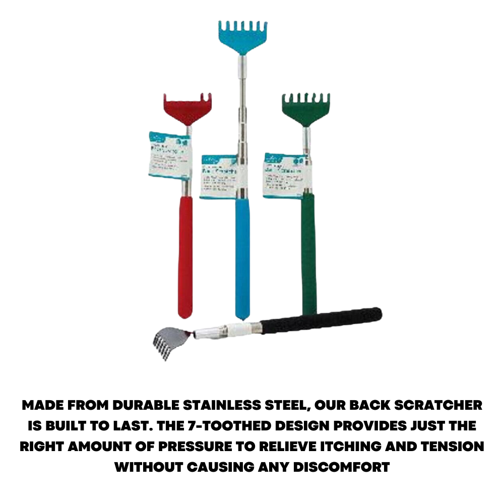 Telescopic Extendable Back Scratcher With Portable Bear Claw Rake - ZYBUX