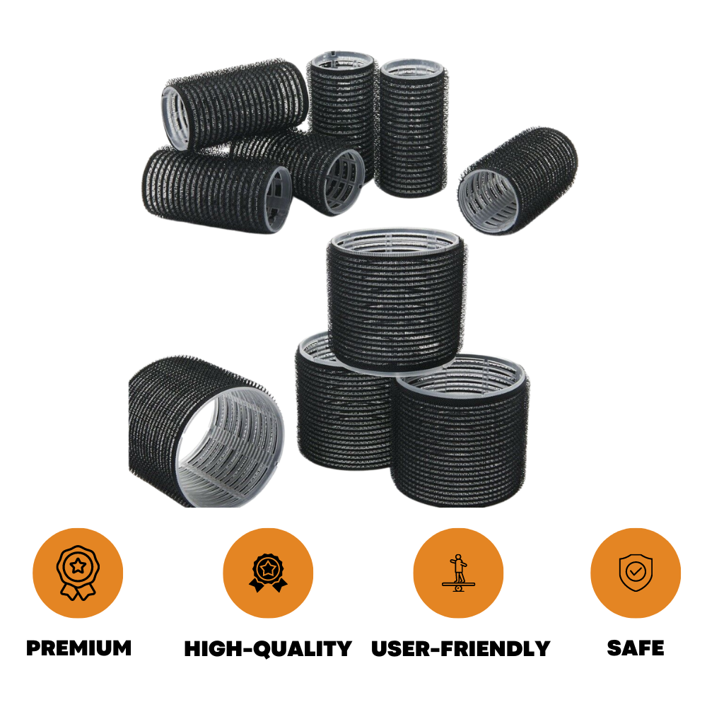 Self Grip Rollers Cling Stick Hair Curler Curls Wave Styling Salon Setting Tool - ZYBUX