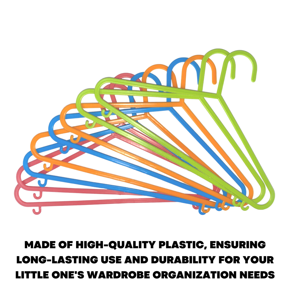 32 x plastic clothes hangers For Kids Coat Organisation