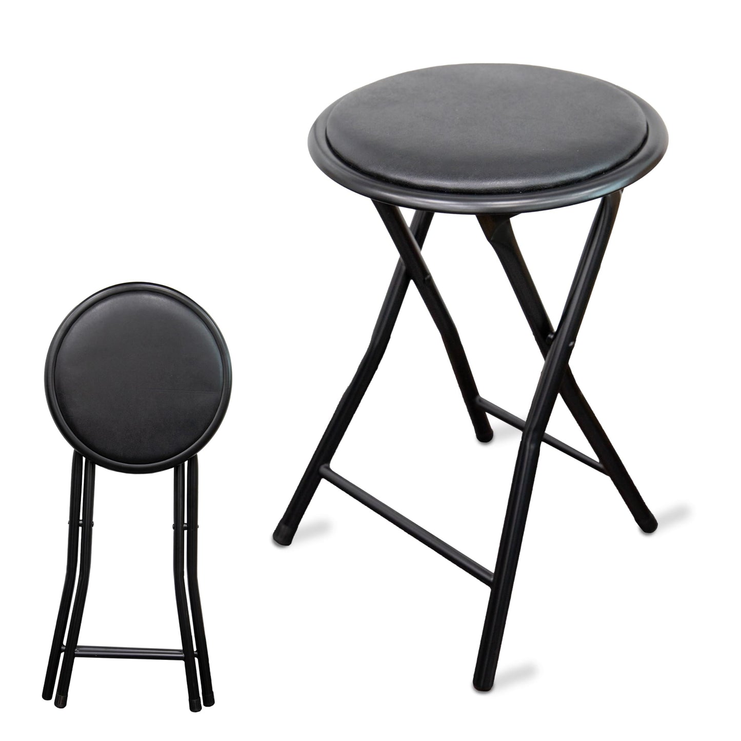 ZYBUX - Portable Round Stool - Folding, Compact, and Versatile for Home Office