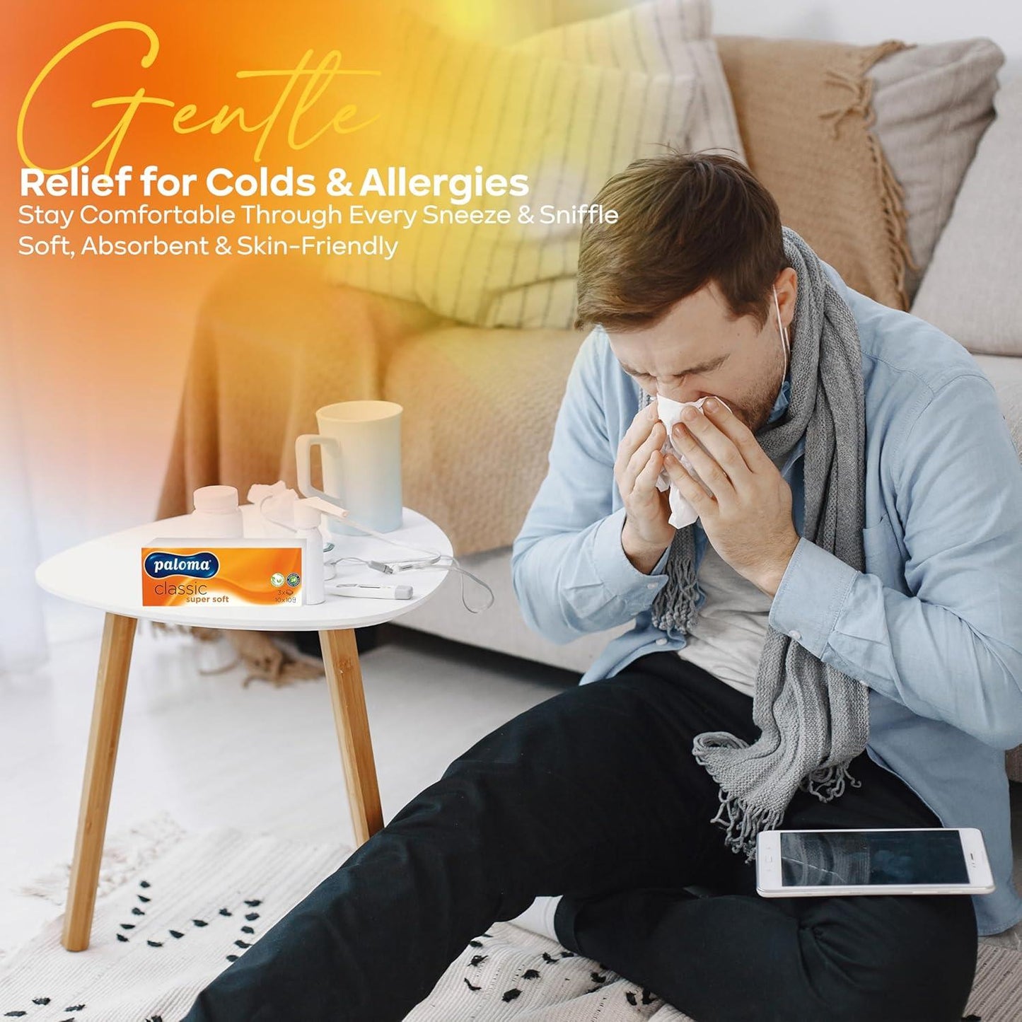 Super Soft Pocket Tissues (10 Packs of 10) - 3-Ply Facial Tissues for Purse, Hand Bags