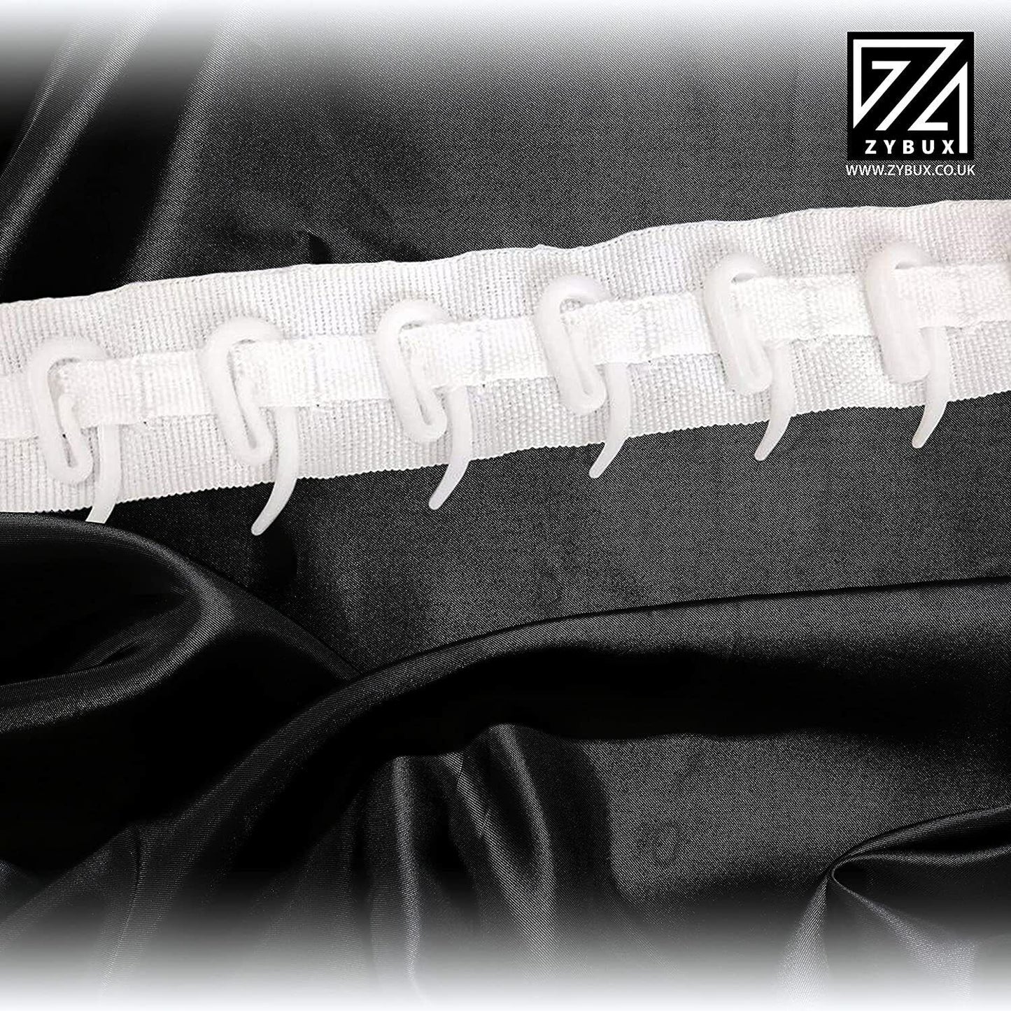 100x Curtain Hooks For Ring Header Tape White Plastic Door Window Hook Drapery - ZYBUX