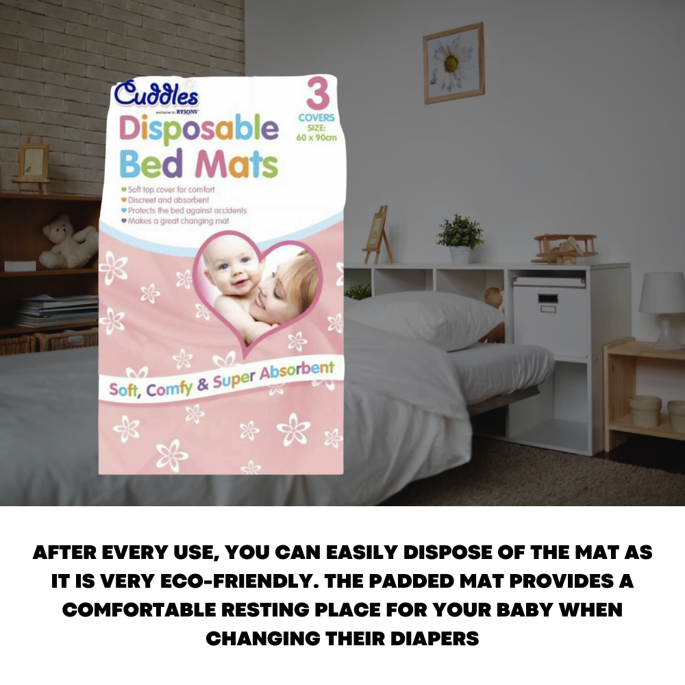 3x Disposable Baby Changing Bed Mats Travelling Incontinence Night Sleep Pads - ZYBUX