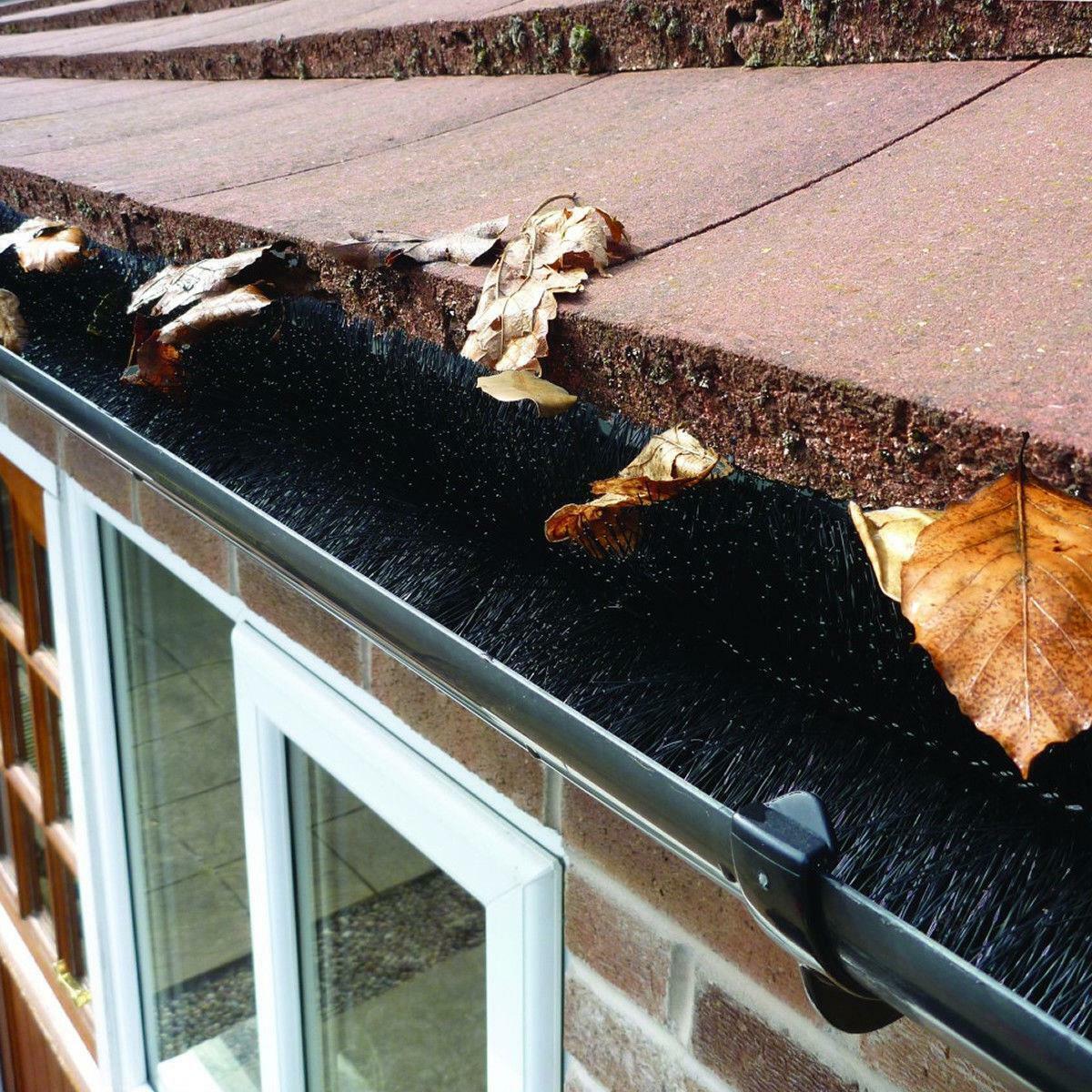 4M Gutter Brush Leaf Guard Guttering Protection Roof Drain Pipe Block Prevention - ZYBUX
