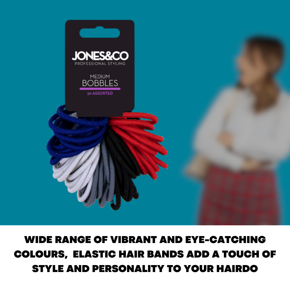 50 x Medium Hair Elastics Bands Thick Elastic Girls Bobbles Band School Ponytail