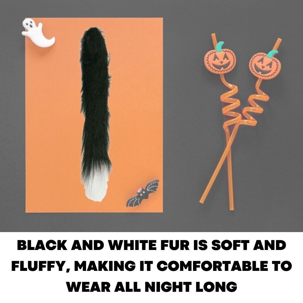 Furry Cat Tail Fancy Dress Costume Halloween Accessory School Book Week Party - ZYBUX