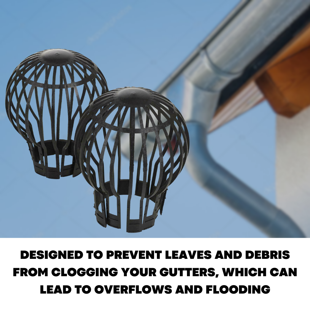 2 X Gutter Leaf Guard Downspout Drain Pipe Cover - ZYBUX