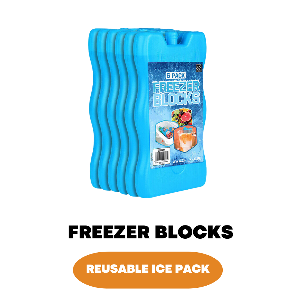 Freezer Blocks Ice Cool Cooler Pack Bag Freezer Picnic Travel Lunch Box Reusable - ZYBUX