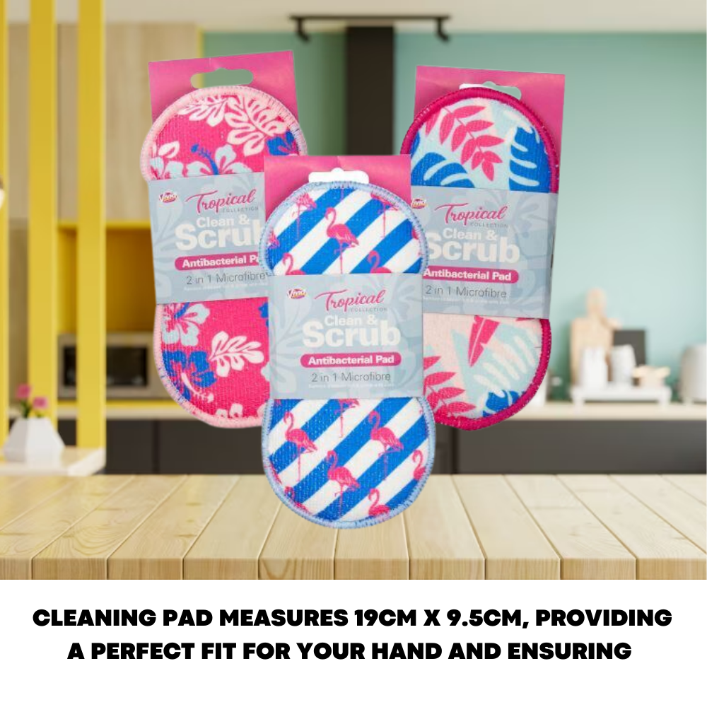 2 in 1 Microfiber Scouring pad Kitchen Cleaning Scrub pad - ZYBUX