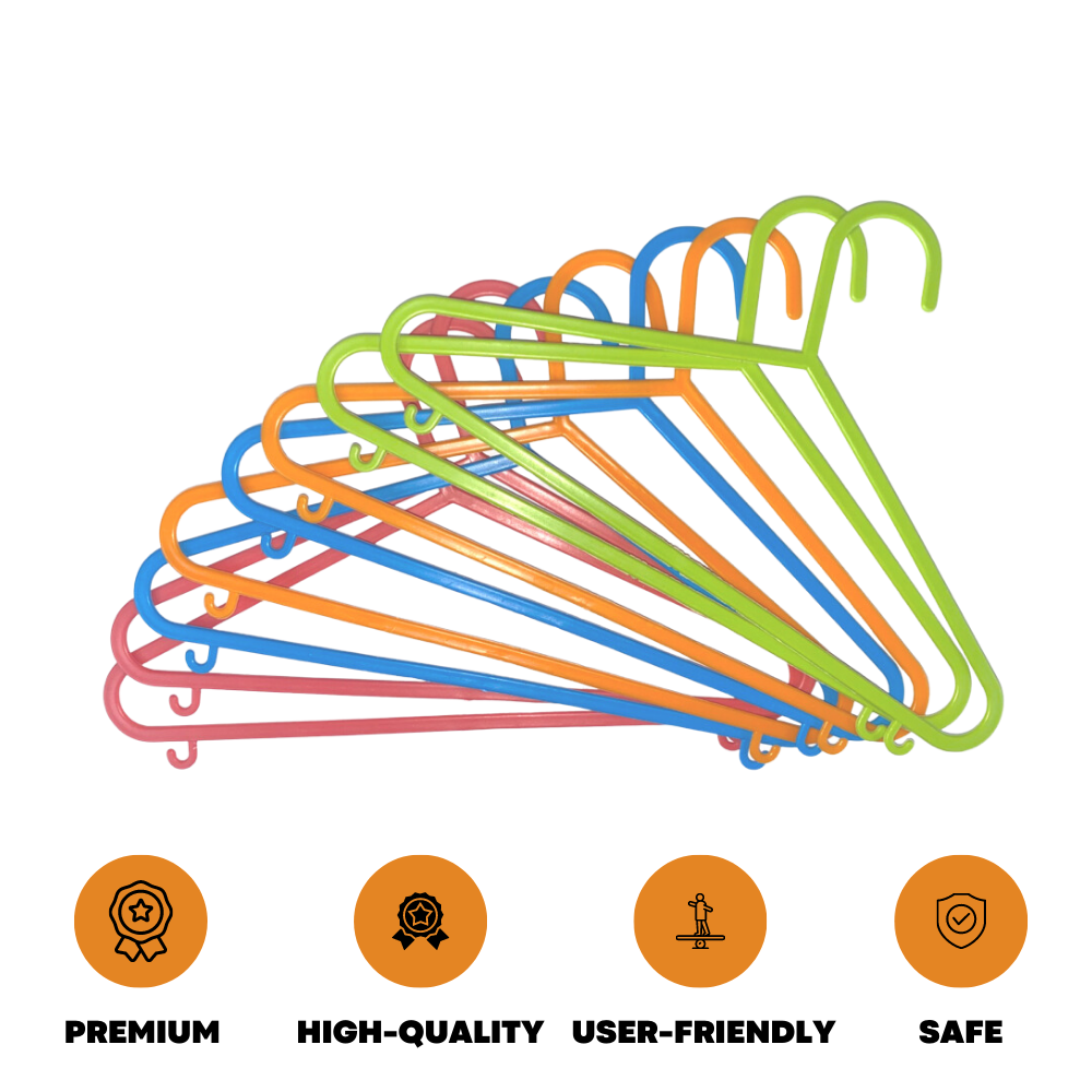 32 x plastic clothes hangers For Kids Coat Organisation