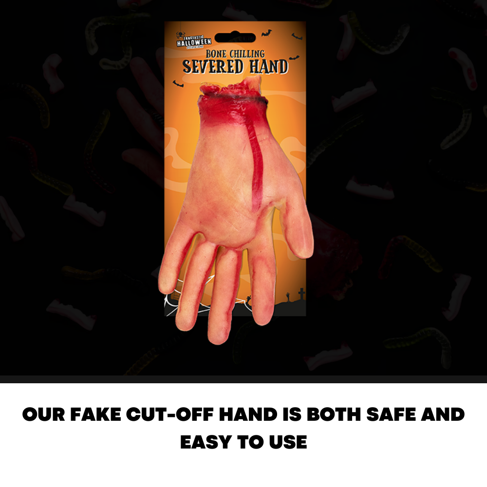 1x Halloween Fake Hand Life Like Cut Off Body Part Party Decoration Prop Trick - ZYBUX
