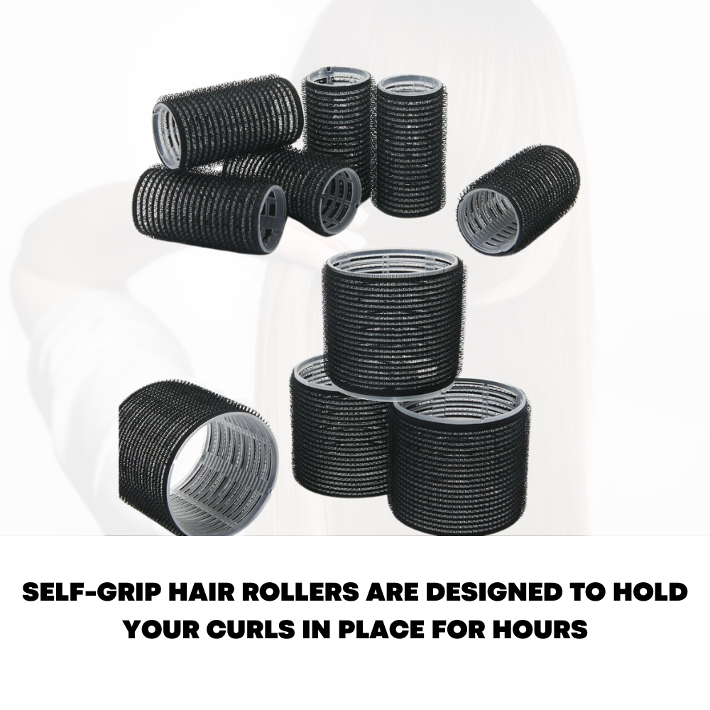 Self Grip Rollers Cling Stick Hair Curler Curls Wave Styling Salon Setting Tool - ZYBUX