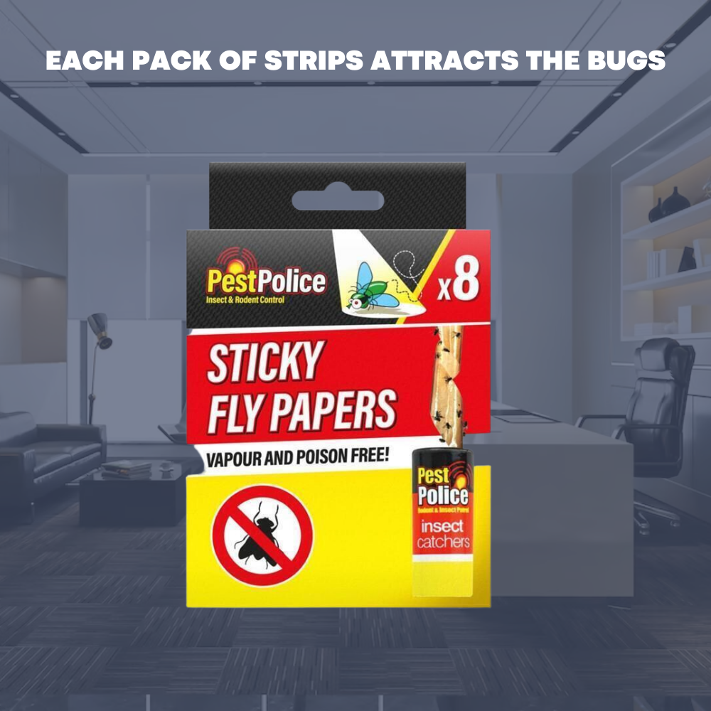 Fly Catcher Glue Insects Sticky Papers Bug Roll Traps Mosquito Wasp Tape Strip - ZYBUX