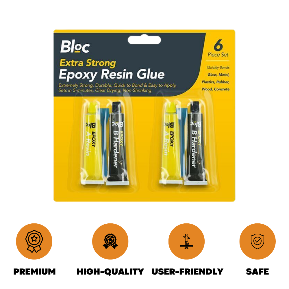 2 Pack Epoxy Adhesive Glue Hardener Resin Gum Extra Strong Bonds Fast Repair Kit - ZYBUX