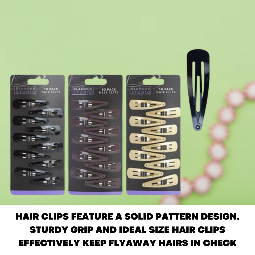 10x Hair Clips Snap Hairpins Slides Kirby Pins Set Women Baby Girls Metal Grip - ZYBUX