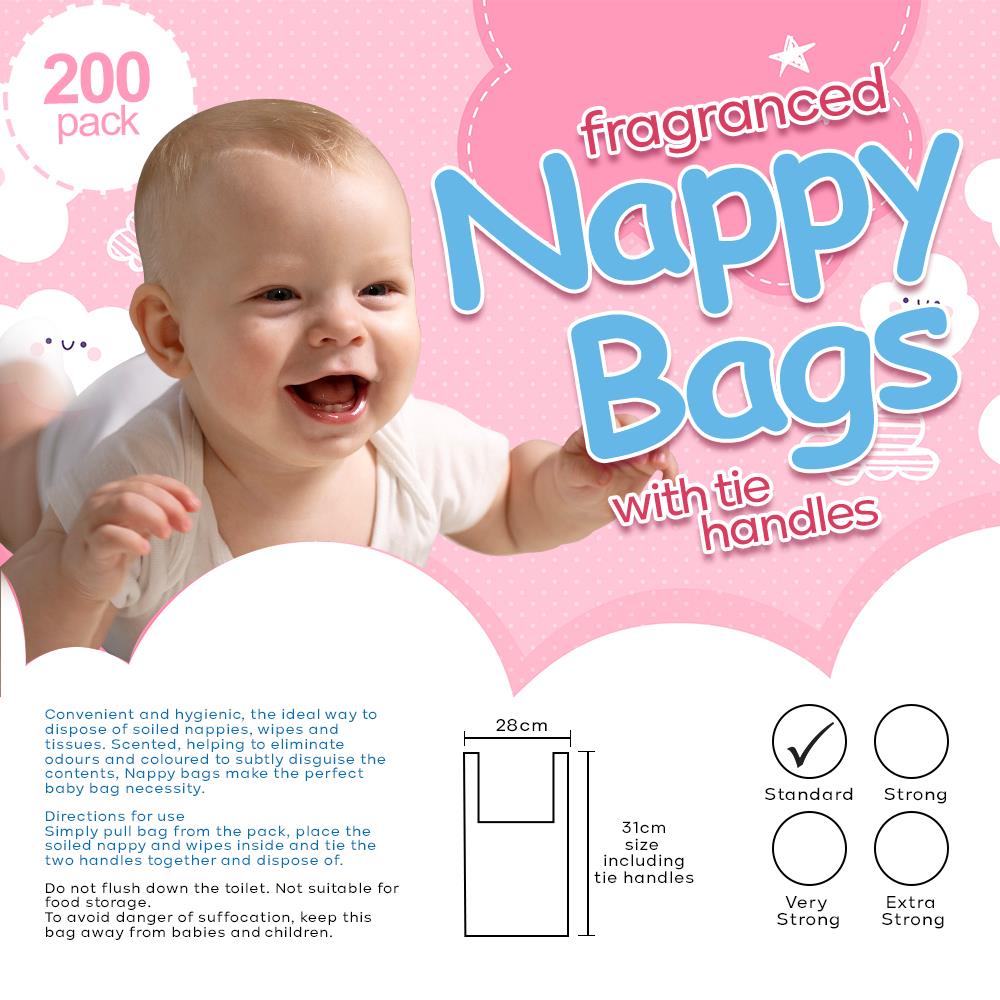 ZYBUX - Jumbo Packs Fragranced Nappy Disposable Bags (4x200) - 800 bags