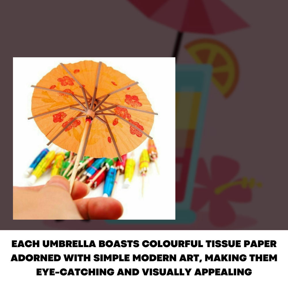 25x Cocktail Umbrellas For Drinks Party Cocktail Decoration