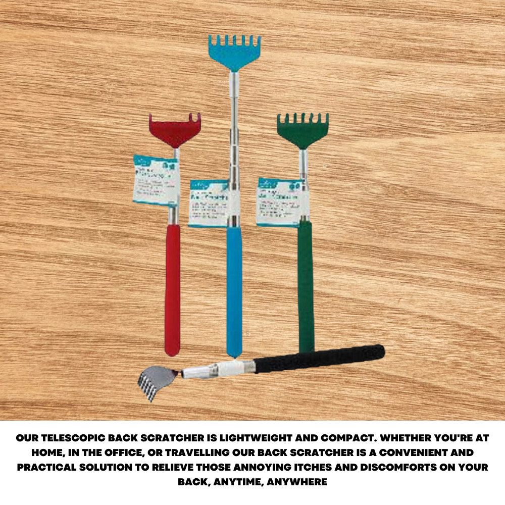 Telescopic Extendable Back Scratcher With Portable Bear Claw Rake - ZYBUX