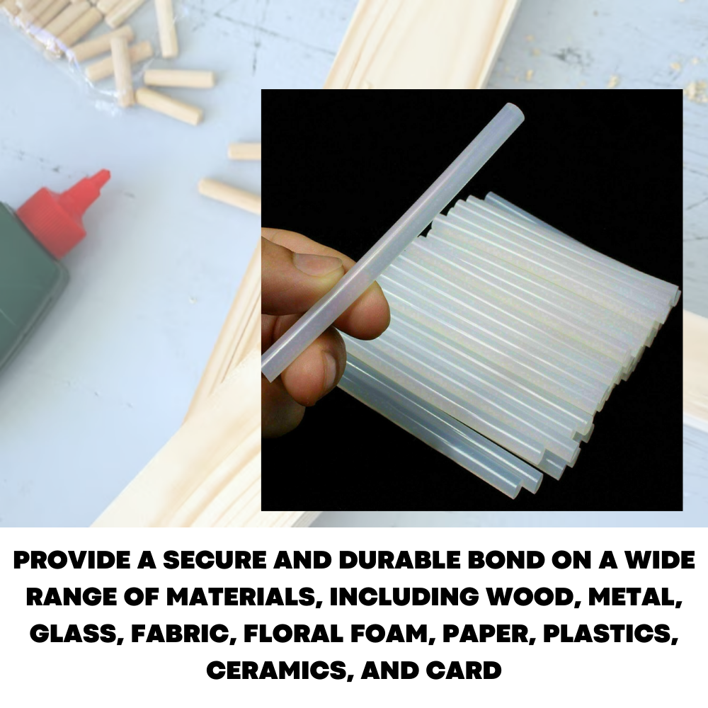 Hot Melt Adhesive Glue Sticks – 12mm x 100 mm Clear DIY Craft Refills