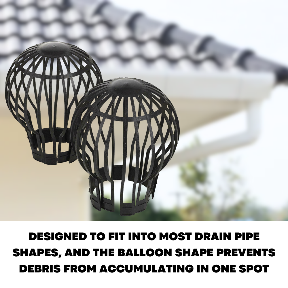 2 X Gutter Leaf Guard Downspout Drain Pipe Cover - ZYBUX