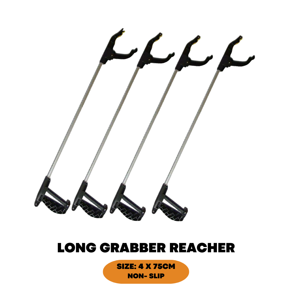 4x 75cm Grabber Reacher Long Reach Litter Pickup Tool Handheld Magnetic Tip - ZYBUX