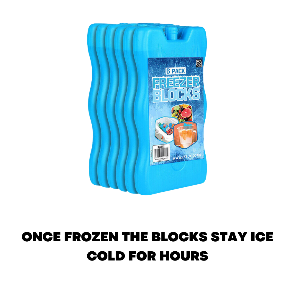 Freezer Blocks Ice Cool Cooler Pack Bag Freezer Picnic Travel Lunch Box Reusable - ZYBUX