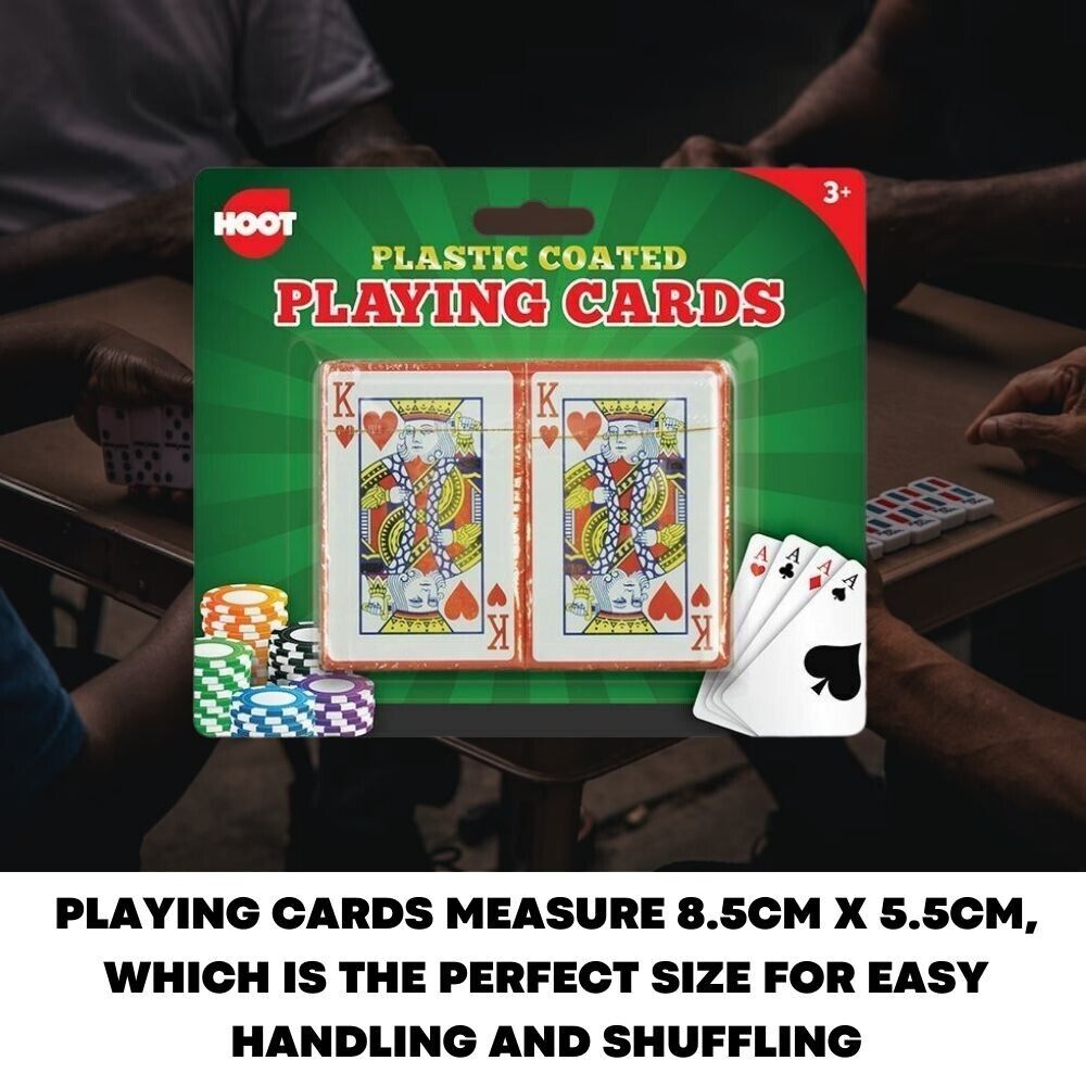2 Decks Plastic Coated Playing Card Poker Professional Traditional Game Gambling - ZYBUX