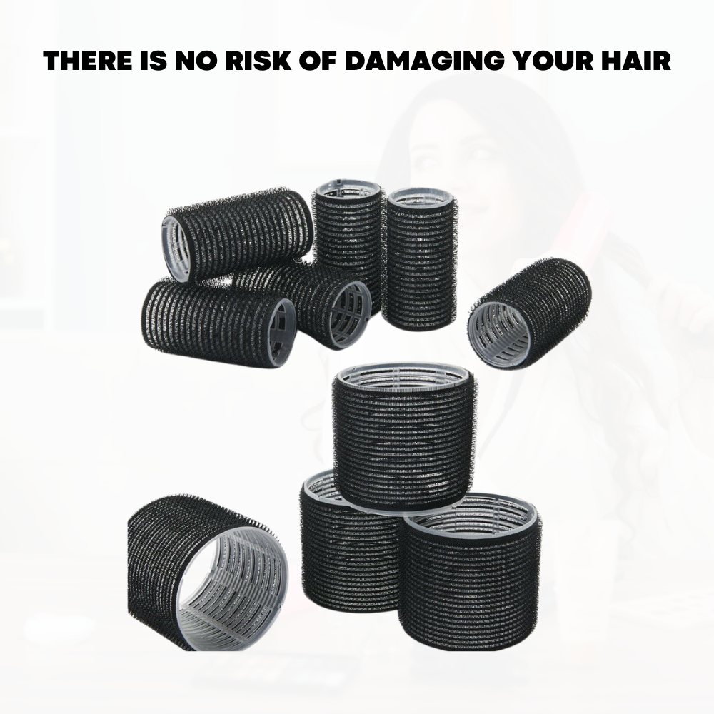Self Grip Rollers Cling Stick Hair Curler Curls Wave Styling Salon Setting Tool - ZYBUX