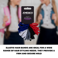 50 x Medium Hair Elastics Bands Thick Elastic Girls Bobbles Band School Ponytail