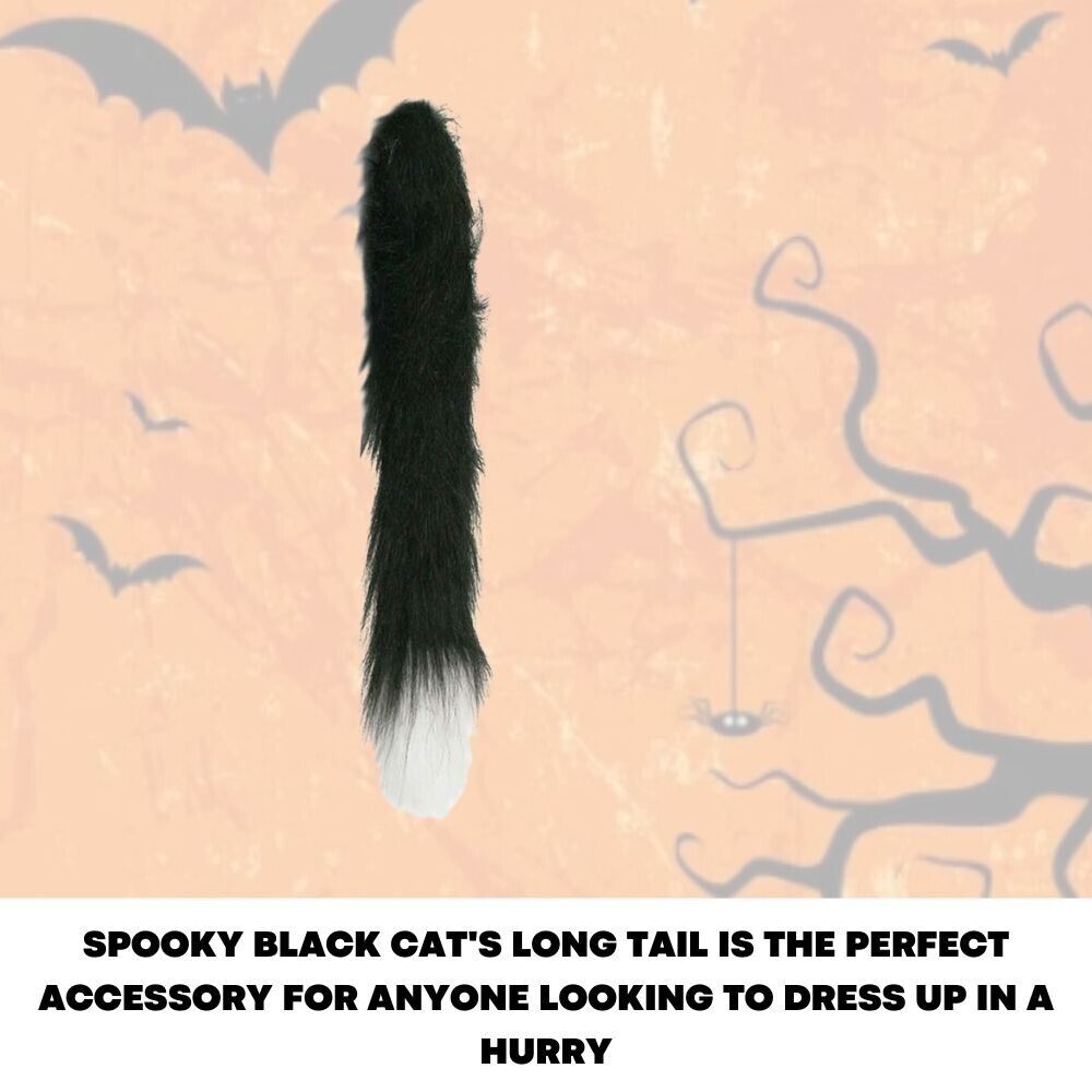 Furry Cat Tail Fancy Dress Costume Halloween Accessory School Book Week Party - ZYBUX