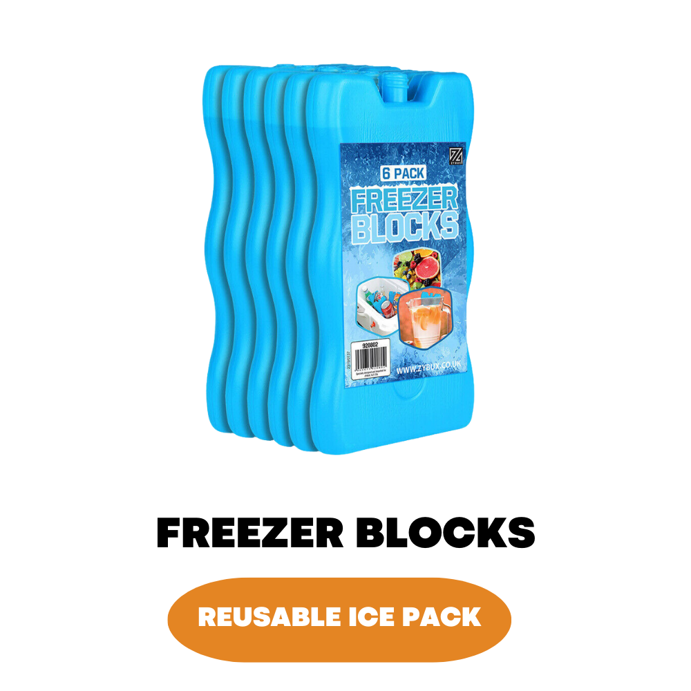 6x Freezer Block Ice Pack Cool Cooler Lunch Box Bag Small Reusable Travel Picnic