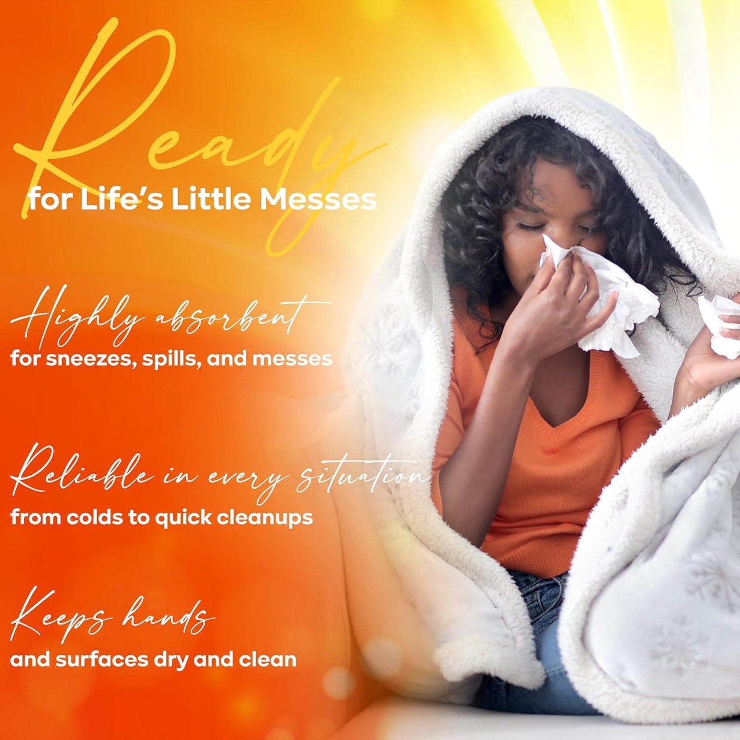 Super Soft Pocket Tissues (10 Packs of 10) - 3-Ply Facial Tissues for Purse, Hand Bags