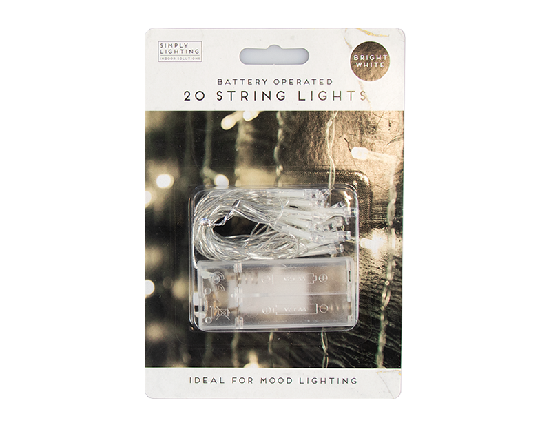 20 LED Battery Operated Fairy String Lights Micro Copper Wire Xmas Light 2.3M