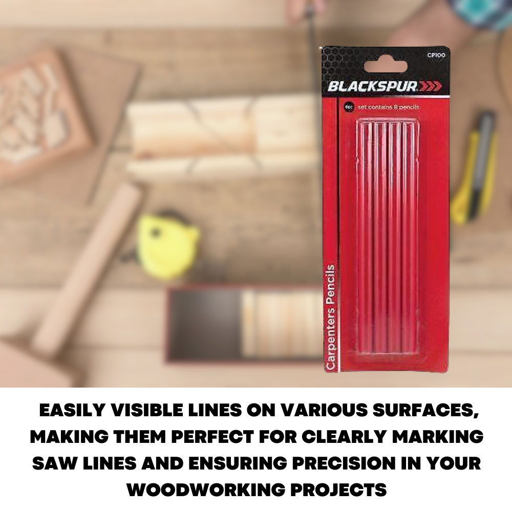 8x Carpenters Pencils Joiners Woodwork Builders Soft Lead Wood Marking Pencil