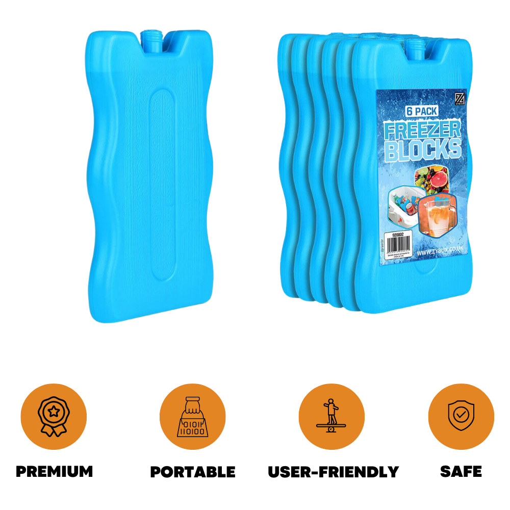 Freezer Blocks Ice Cool Cooler Pack Bag Freezer Picnic Travel Lunch Box Reusable - ZYBUX