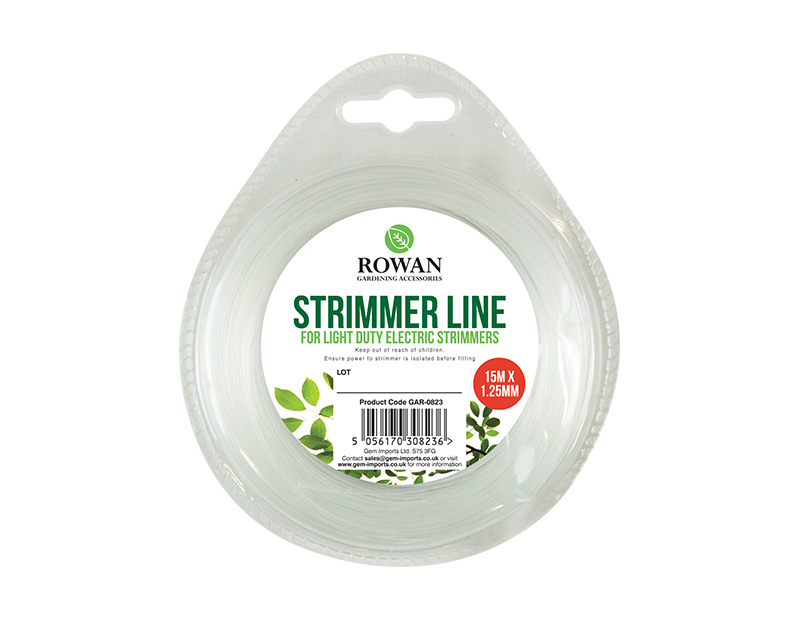 Nylon Strimmer Line CORD WIRE 1.2mm, 1.6mm, 2mm x 15M UNIVERSAL GRASS TRIMMER