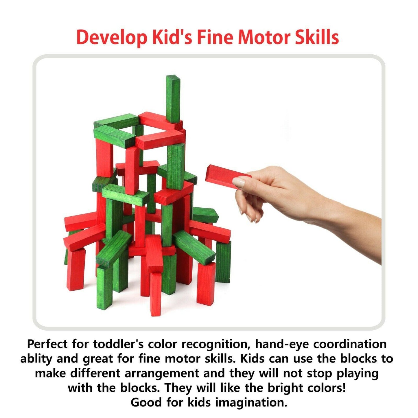 GIANT CHRISTMAS FESTIVE TUMBLING TOWER Wooden Stacking Game Family Board Kids UK