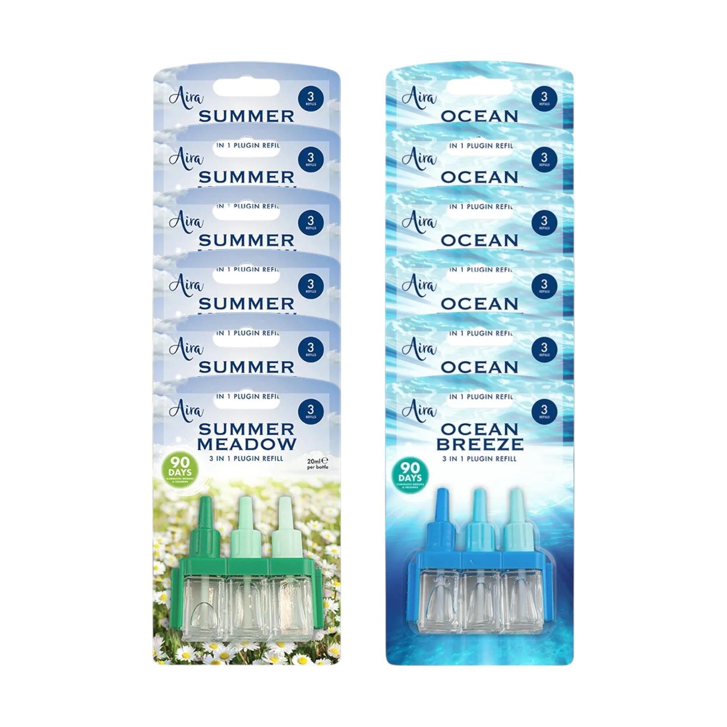 3 Scents Air Freshener Plug In Refill - Compatible with 3volution 20ml